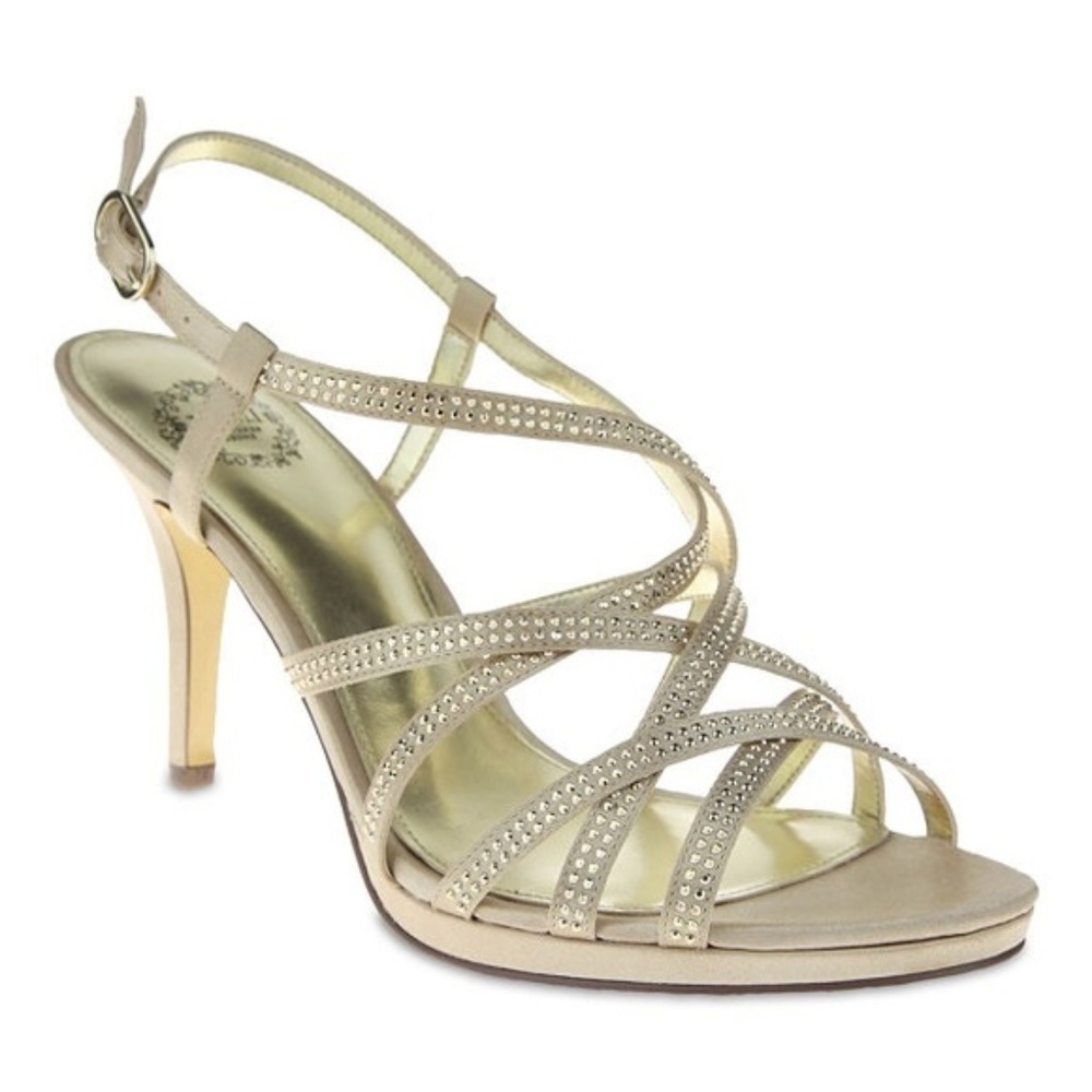 BOGO🌸 Gold Strappy Heels Formal/Prom/Wedding